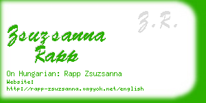 zsuzsanna rapp business card